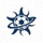 海星直播官方logo，蓝色星球与足球标志